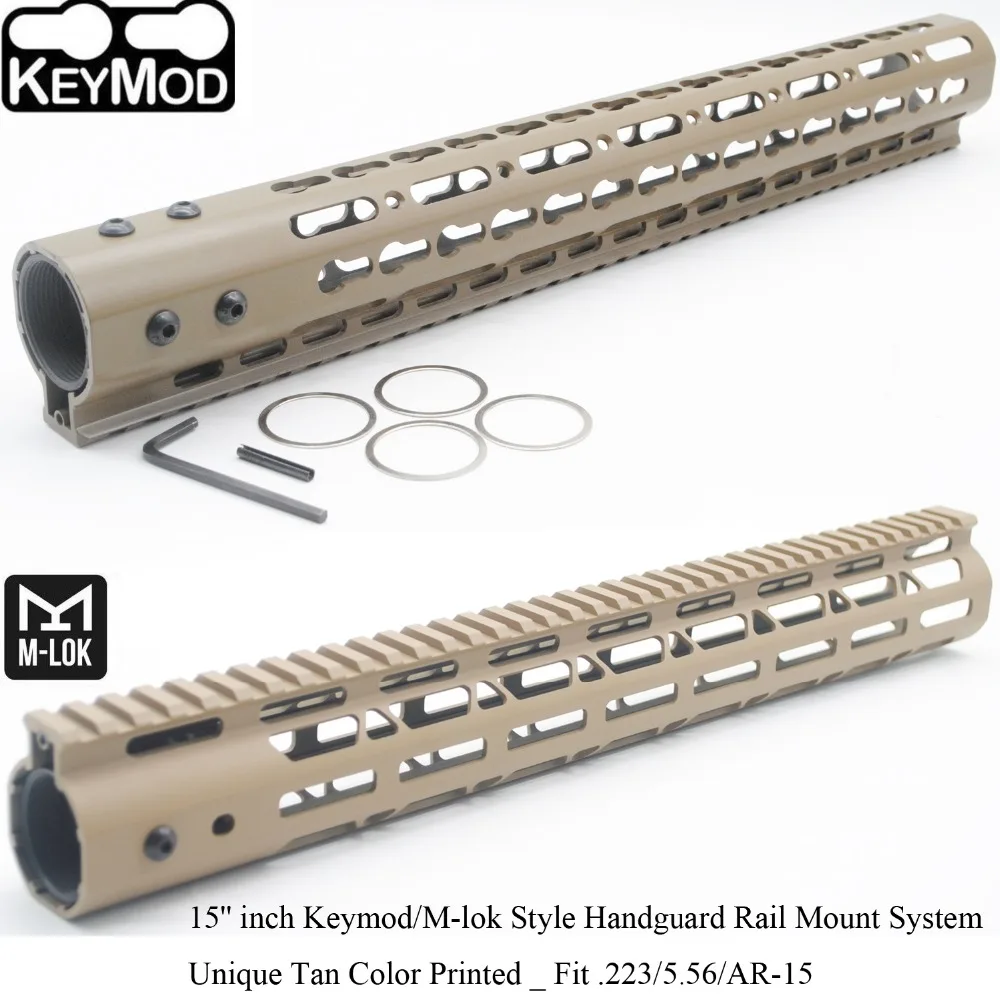 TriRock 15'' inch Keymod/M-lok Style Handguard Rail Free Float Picatinny Mount System_Tan Printed Fit .223/5.56 AR-15
TriRock 15'' inch Keymod/M-lok Style Handguard Rail Free Float Picatinny Mount System_Tan Printed Fit .223/5.56 AR-15