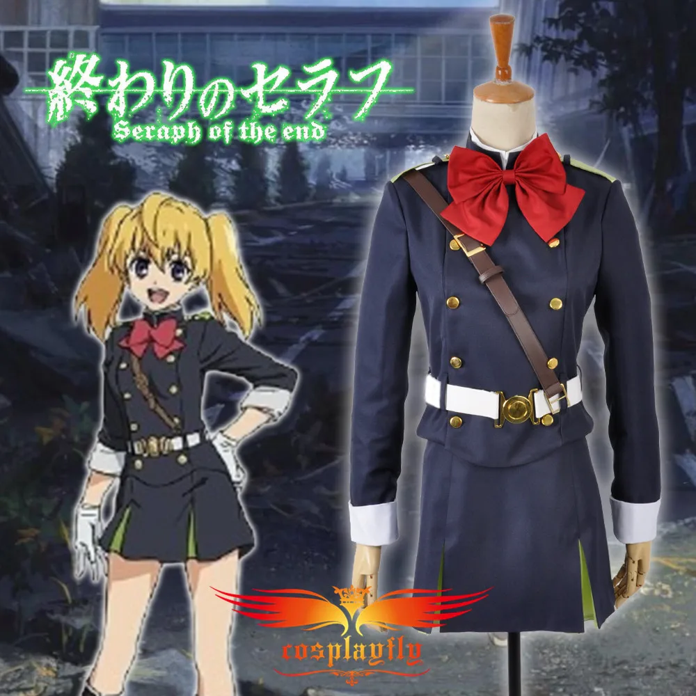 Аниме Seraph of the End Mitsuba Sangu костюмы для косплея взрослых женщин блузка галстук