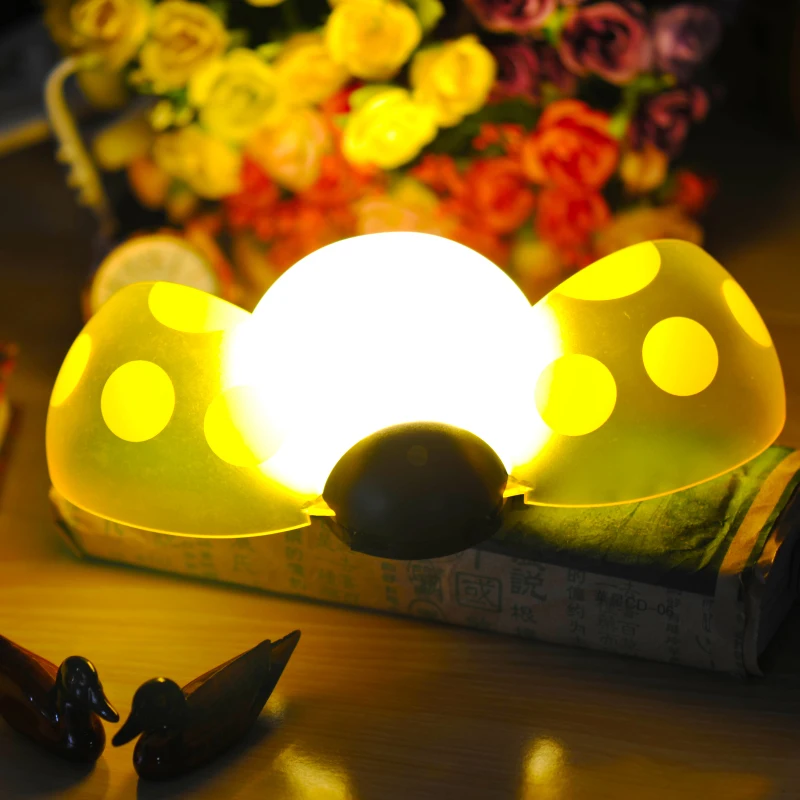 Cute fun intelligent light control beetles night light voice control children's room sleep lights multi-color wall lights
Cute fun intelligent light control beetles night light voice control children's room sleep lights multi-color wall lights