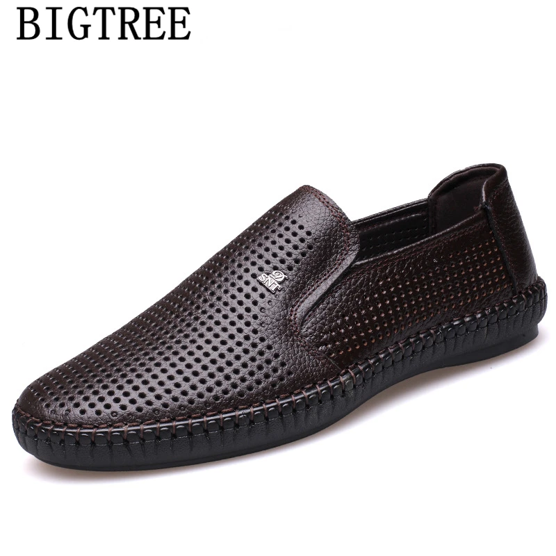 

Black Mens Loafers Leather Summer Shoes Mens Casual Shoes Hot Sale Driving Shoes Fashion Sapato Masculino Social Couro Zapatos