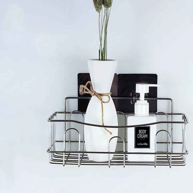 Punch-free Wall Hanging Bathroom Shelf Stainless Steel Single-layer Rack Bathroom Kitchen Storage Rack
Punch-free Wall Hanging Bathroom Shelf Stainless Steel Single-layer Rack Bathroom Kitchen Storage Rack