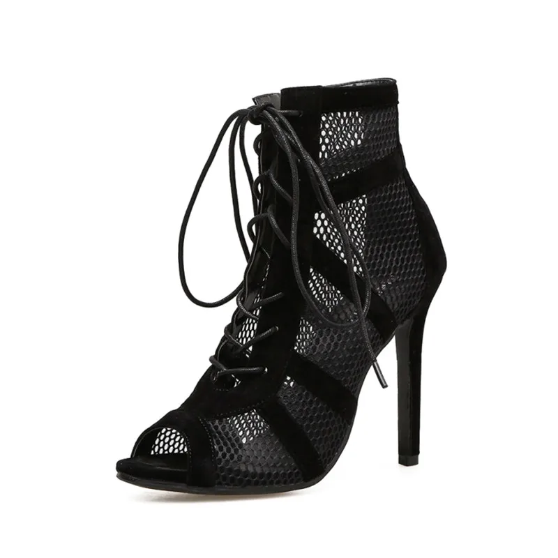 Dropshipping Fashion Show Black Net Suede Fabric Cross Strap Sexy High Heel Sandals Shoes Woman Pumps Lace-up Peep Toe Sandals
Dropshipping Fashion Show Black Net Suede Fabric Cross Strap Sexy High Heel Sandals Shoes Woman Pumps Lace-up Peep Toe Sandals