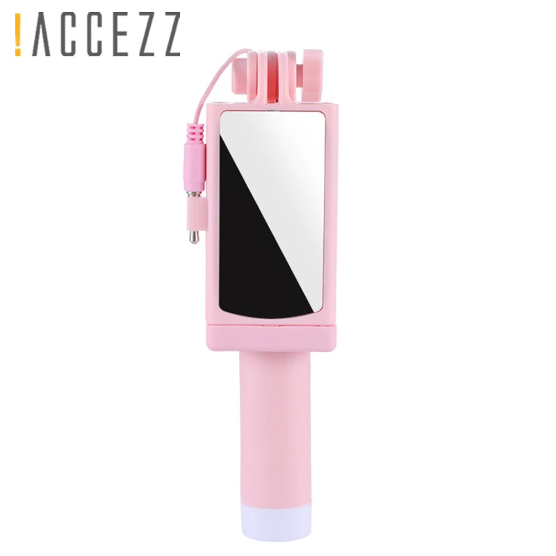 Фото ! ACCEZZ мини селфи палка проводной универсальный мобильный телефон для Android iphone X 6 7 8