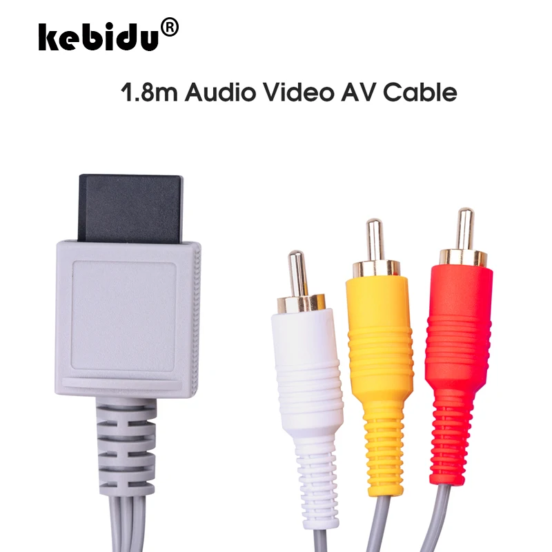 Kebidu 1 8 м основной 480p компонентный игровой кабель для Wii HDTV Аудио Видео AV 3 RCA