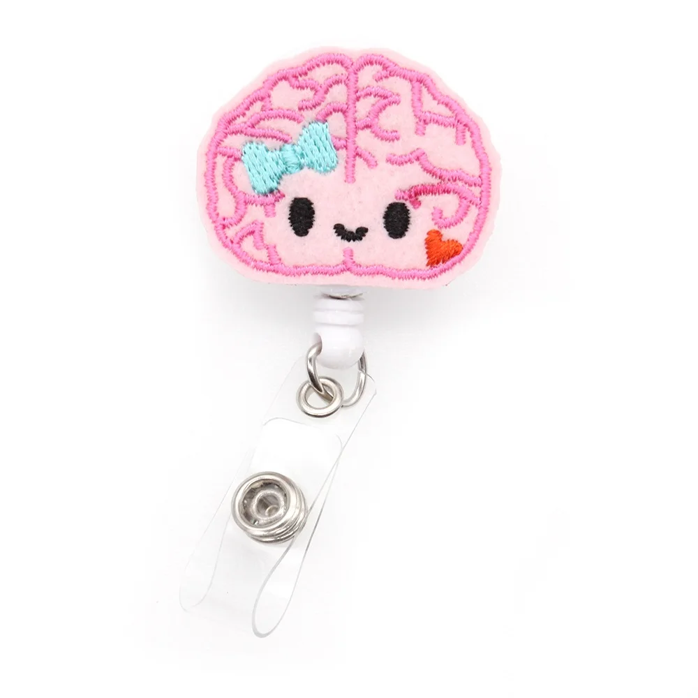 10pcs/lot Medical Brain With Blue Bowknot Medical Felt Retractable Reel Badge Holder
10pcs/lot Medical Brain With Blue Bowknot Medical Felt Retractable Reel Badge Holder