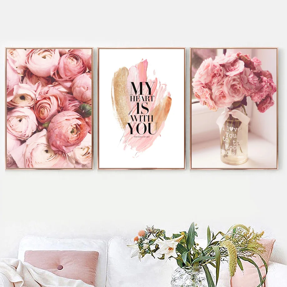 Pink Rose Flower Vase Love Quote Wall Art Canvas Painting Nordic Posters And Prints Wall Pictures For Living Room Home Decor
Pink Rose Flower Vase Love Quote Wall Art Canvas Painting Nordic Posters And Prints Wall Pictures For Living Room Home Decor