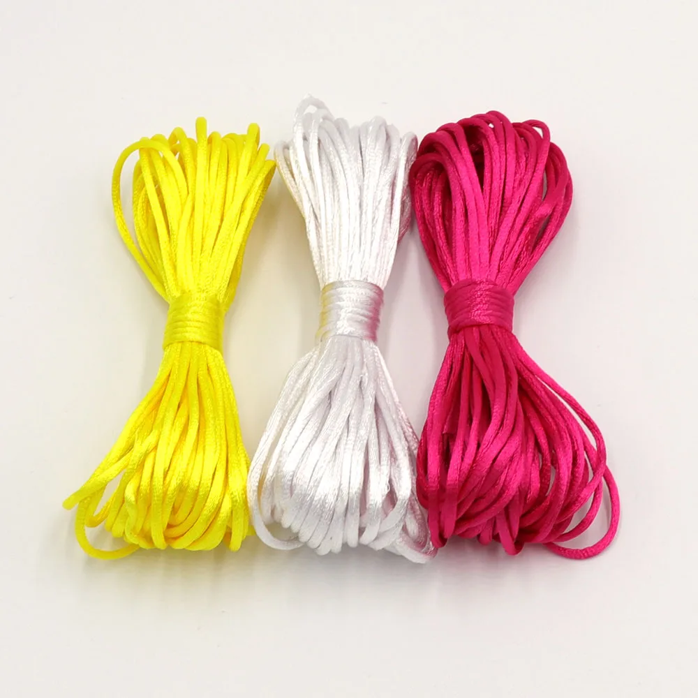 TYRY.HU Colorful 3pcs/lot 2mm Satin Silk Rope Nylon Cord For Baby Mom Jewelry Making Teething Necklace Baby Teether Rattail Cord
TYRY.HU Colorful 3pcs/lot 2mm Satin Silk Rope Nylon Cord For Baby Mom Jewelry Making Teething Necklace Baby Teether Rattail Cord