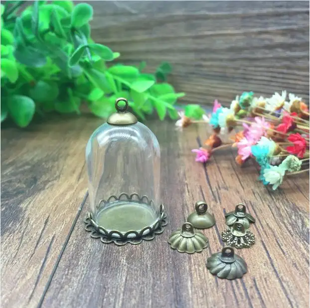 50sets/lot 30*20mm tube glass globe antique bronze color double lace base beads cap glass vial pendant glass bottle accessories
50sets/lot 30*20mm tube glass globe antique bronze color double lace base beads cap glass vial pendant glass bottle accessories