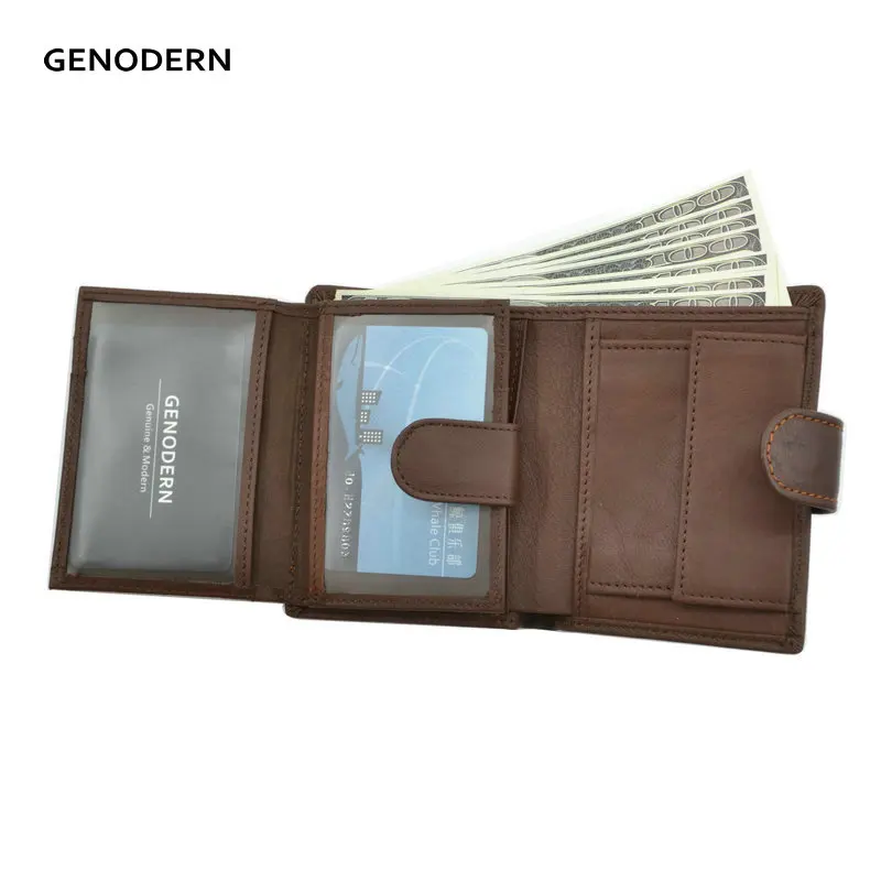 GENODERN Genuine Leather Cowhide with Coin Pocket Functional Male Purse Carteira Masculina Men Wallets
GENODERN Genuine Leather Cowhide with Coin Pocket Functional Male Purse Carteira Masculina Men Wallets
