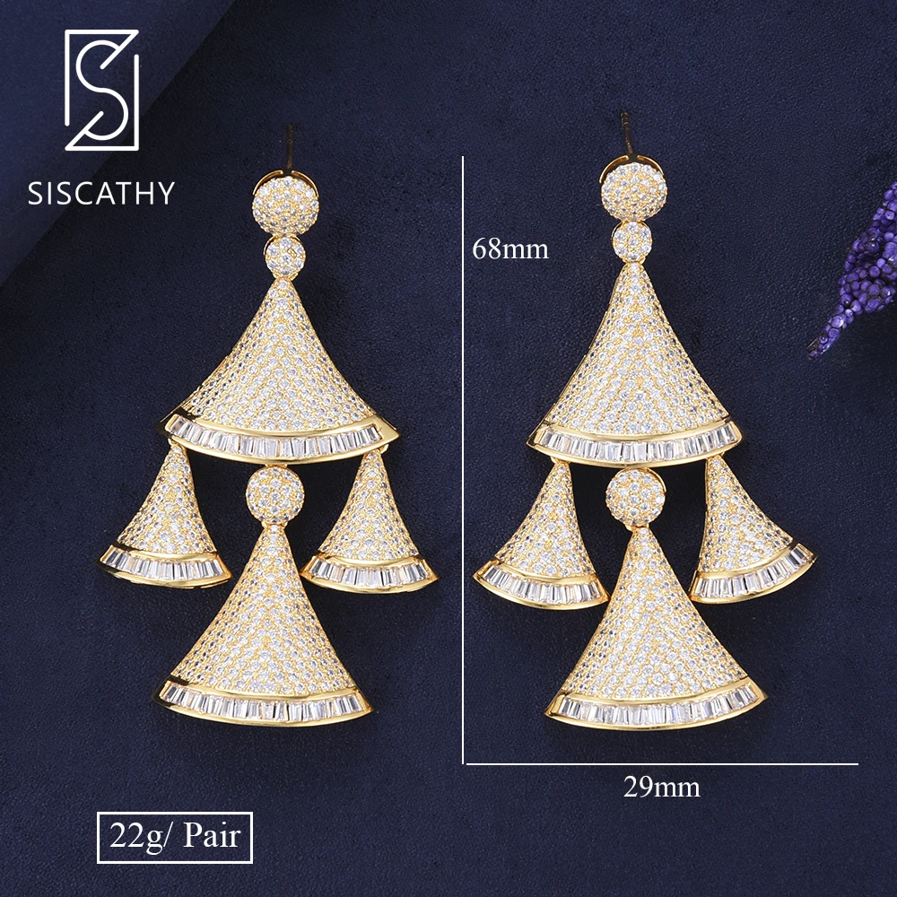 Siscathy 2020 Noble New Design Big Drop Earrings for Women Trendy Cubic Zirconia Gold Statement Earrings Fashion Jewelry
Siscathy 2020 Noble New Design Big Drop Earrings for Women Trendy Cubic Zirconia Gold Statement Earrings Fashion Jewelry