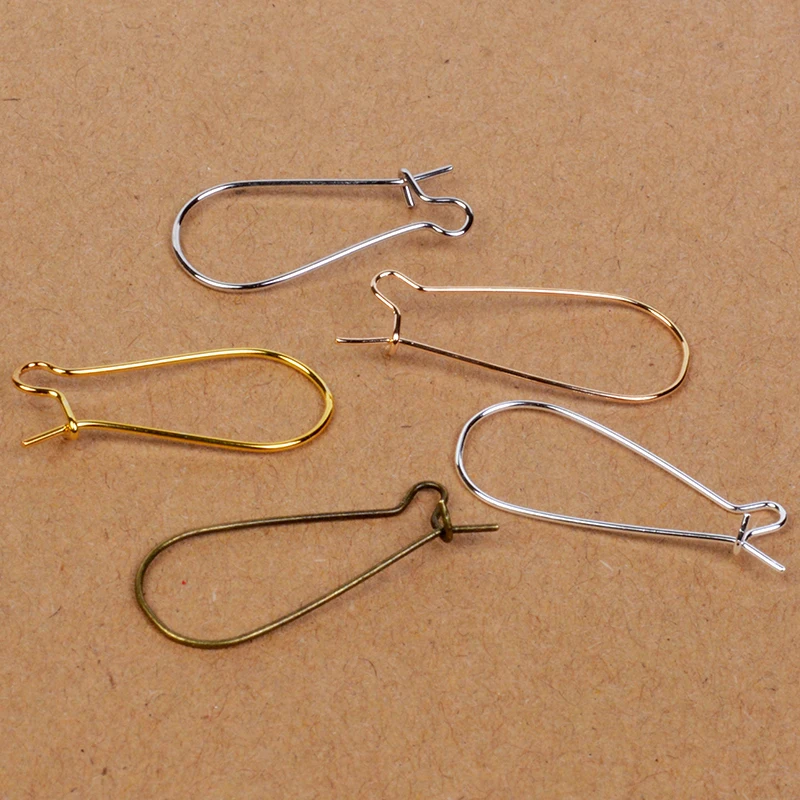 High Quality 16*38mm/11*38mm 100pcs Gold Silver Rhodium Bronze Alloy Earring hooks Kidney Earring Wire for DIY jewelry findings
High Quality 16*38mm/11*38mm 100pcs Gold Silver Rhodium Bronze Alloy Earring hooks Kidney Earring Wire for DIY jewelry findings