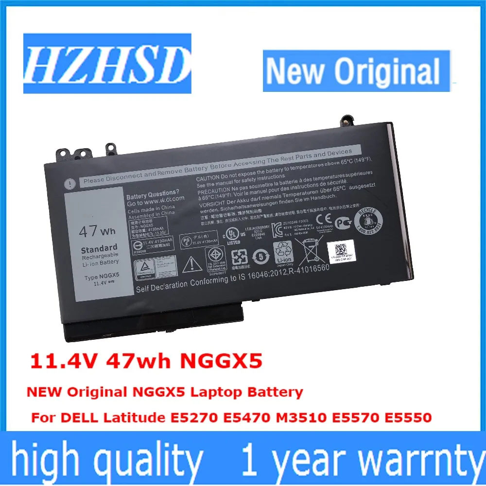 11,4 в 47wh NGGX5 новый оригинальный NGGX5 ноутбук Батарея для DELL Latitude E5270 E5470 M3510 E5570 E5550 RDRH9
11,4 в 47wh NGGX5 новый оригинальный NGGX5 ноутбук Батарея для DELL Latitude E5270 E5470 M3510 E5570 E5550 RDRH9