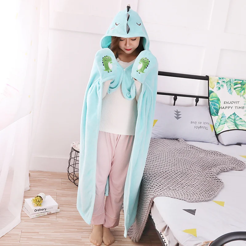 1pc Cartoon Plush Dinosaur Cloak Blanket with Gloves Creative Toys for Children Girls Birthday Gifts
1pc Cartoon Plush Dinosaur Cloak Blanket with Gloves Creative Toys for Children Girls Birthday Gifts