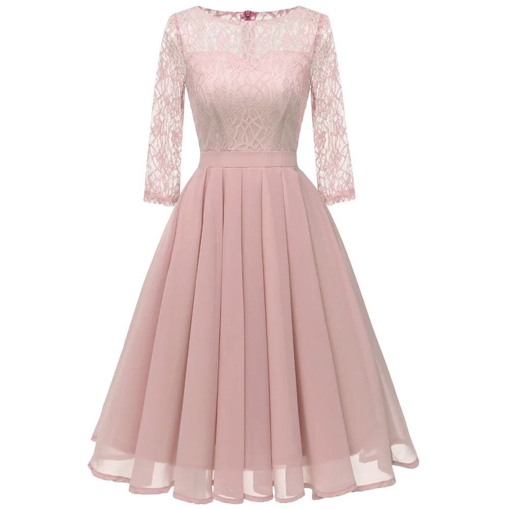 Elegant Womens Summer Lace Pleated Dress 2019 O Neck Half Sleeve Slim Chiffon Rockabilly Party 50s Vintage Lace Dresses Vestidos
Elegant Womens Summer Lace Pleated Dress 2019 O Neck Half Sleeve Slim Chiffon Rockabilly Party 50s Vintage Lace Dresses Vestidos