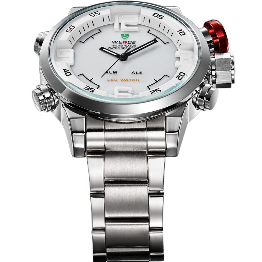 WEIDE мужские часы Топ люксовый бренд 2019 стальные кварцевые Аналоговые