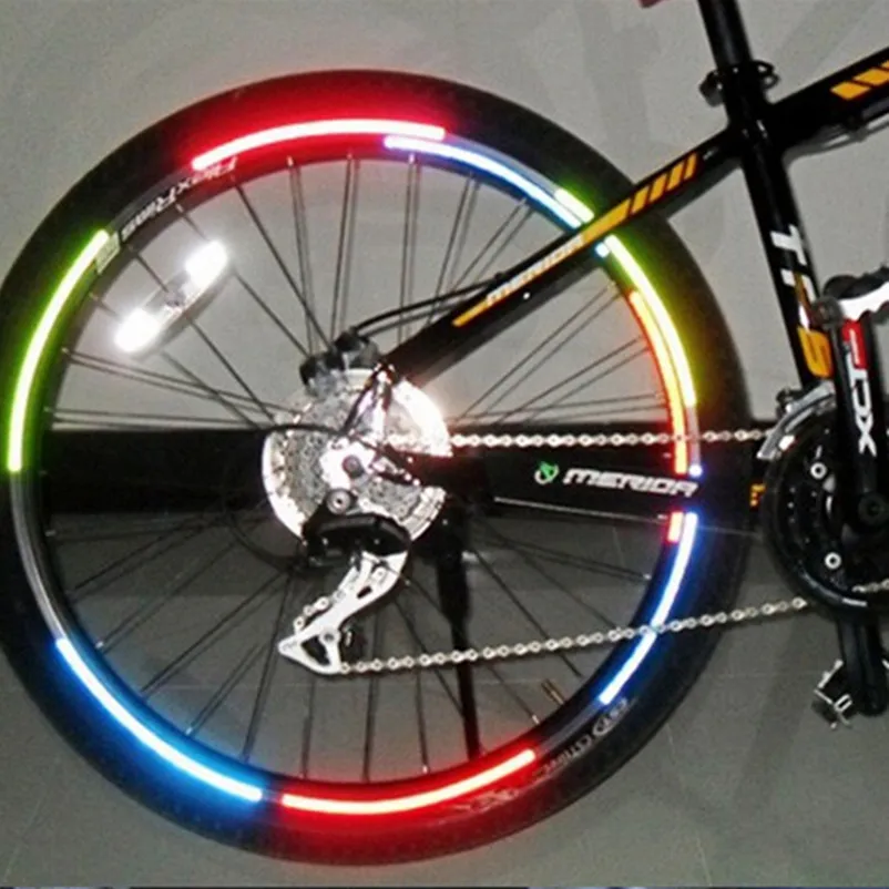 Фото Отражатель велосипедный флуоресцентный наклейка на обод колеса - купить