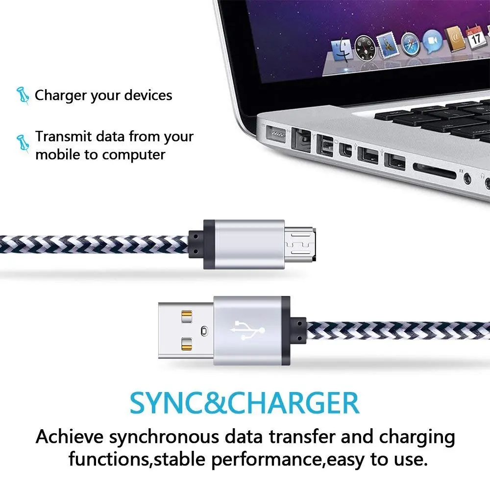 Кабель Micro USB CXV 2.4A для samsung S6 S7 huawei P7 oneplus кабель быстрой зарядки и передачи данных