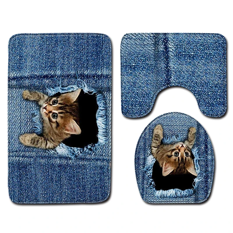 3 Pcs Bathroom Rug And Mat 3D Animal Cat Non-slip Bathroom Mat Set Coral Fleece Shower Toilet Room Carpet Rugs Bath Mats Set
3 Pcs Bathroom Rug And Mat 3D Animal Cat Non-slip Bathroom Mat Set Coral Fleece Shower Toilet Room Carpet Rugs Bath Mats Set