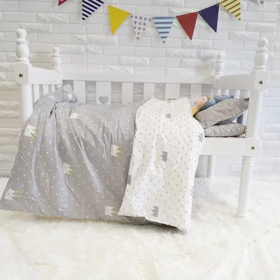 With Filling grey Baby Bedding Set Cotton Breathable Infant Crib Bedding ropa cuna bebe unpick and wash, Duvet /Sheet/Pillow
With Filling grey Baby Bedding Set Cotton Breathable Infant Crib Bedding ropa cuna bebe unpick and wash, Duvet /Sheet/Pillow