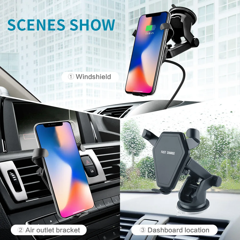 ATORCH Car Mount Qi Wireless Charger For iPhone X Plus Samsung S9 S8 10W Fast Wireless Charging Air Vent Car Phone Holder Stand
ATORCH Car Mount Qi Wireless Charger For iPhone X Plus Samsung S9 S8 10W Fast Wireless Charging Air Vent Car Phone Holder Stand