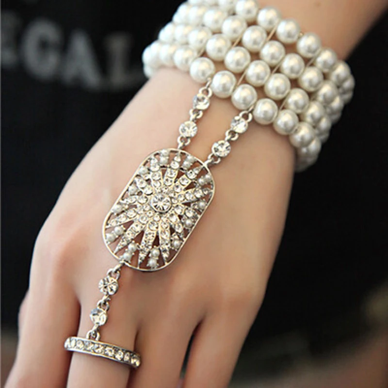 The Great Gatsby Bracelets Bella Fashion Pearl Bridal jewelry Bridal Bridesmaid Clear Stretch Austrian Bracelet Set for Women
The Great Gatsby Bracelets Bella Fashion Pearl Bridal jewelry Bridal Bridesmaid Clear Stretch Austrian Bracelet Set for Women