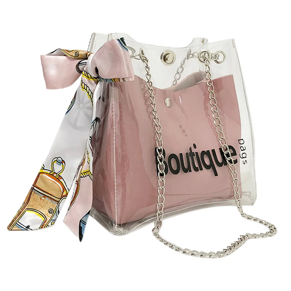 ISHOWTIENDA прозрачная завязка для девочек Милая композитная сумка Горячая женская