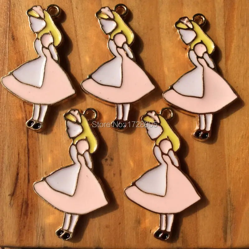Cartoon Character Charms 19x33mm 10PCS Oil Drop Alloy Pink Enamel Charms DIY Jewelry Bracelet Necklace Enamel Alice Charm
Cartoon Character Charms 19x33mm 10PCS Oil Drop Alloy Pink Enamel Charms DIY Jewelry Bracelet Necklace Enamel Alice Charm