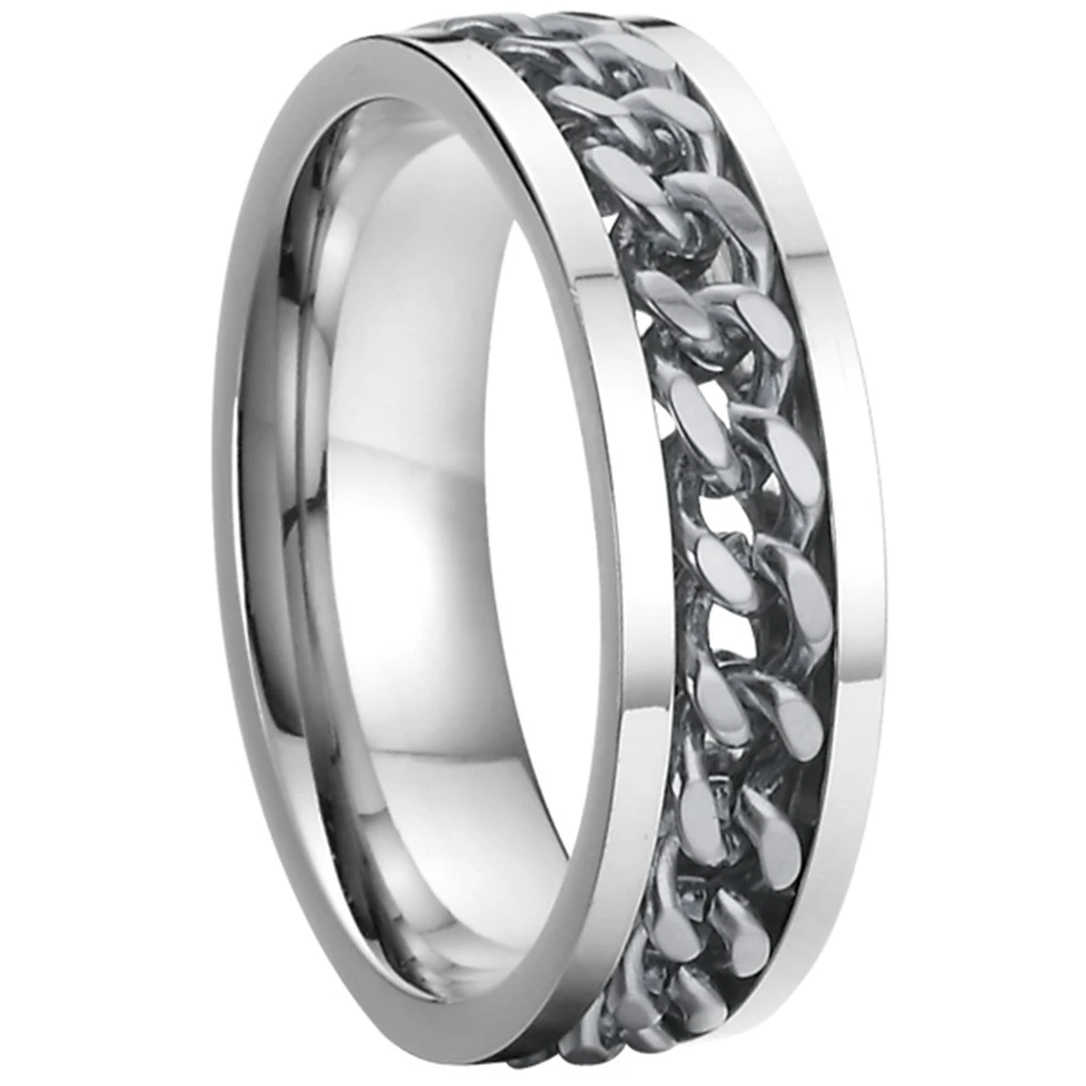 China Supplier cool wife and husband gift wedding band gear rings inlay with link chain
China Supplier cool wife and husband gift wedding band gear rings inlay with link chain