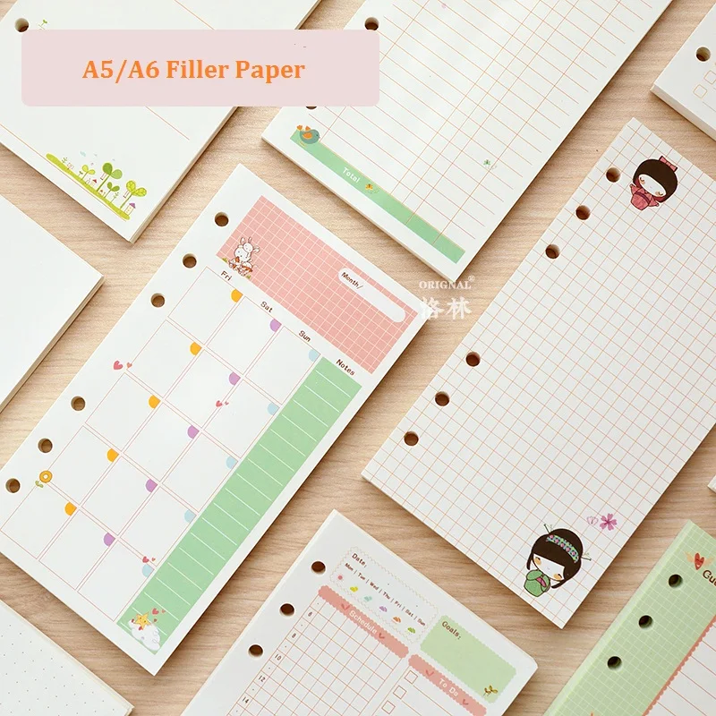 A5 A6 Cute Creative Colored Diario Binder Filler Paper Office School Stationery Planner Accessories Filler Paper For Filofax
A5 A6 Cute Creative Colored Diario Binder Filler Paper Office School Stationery Planner Accessories Filler Paper For Filofax