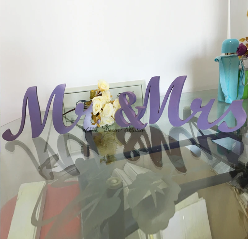 Lavender color Mr Mrs Wedding Table Signs for Sweetheart Table Decor Letters, Large Mr & Mrs Sign
Lavender color Mr Mrs Wedding Table Signs for Sweetheart Table Decor Letters, Large Mr & Mrs Sign