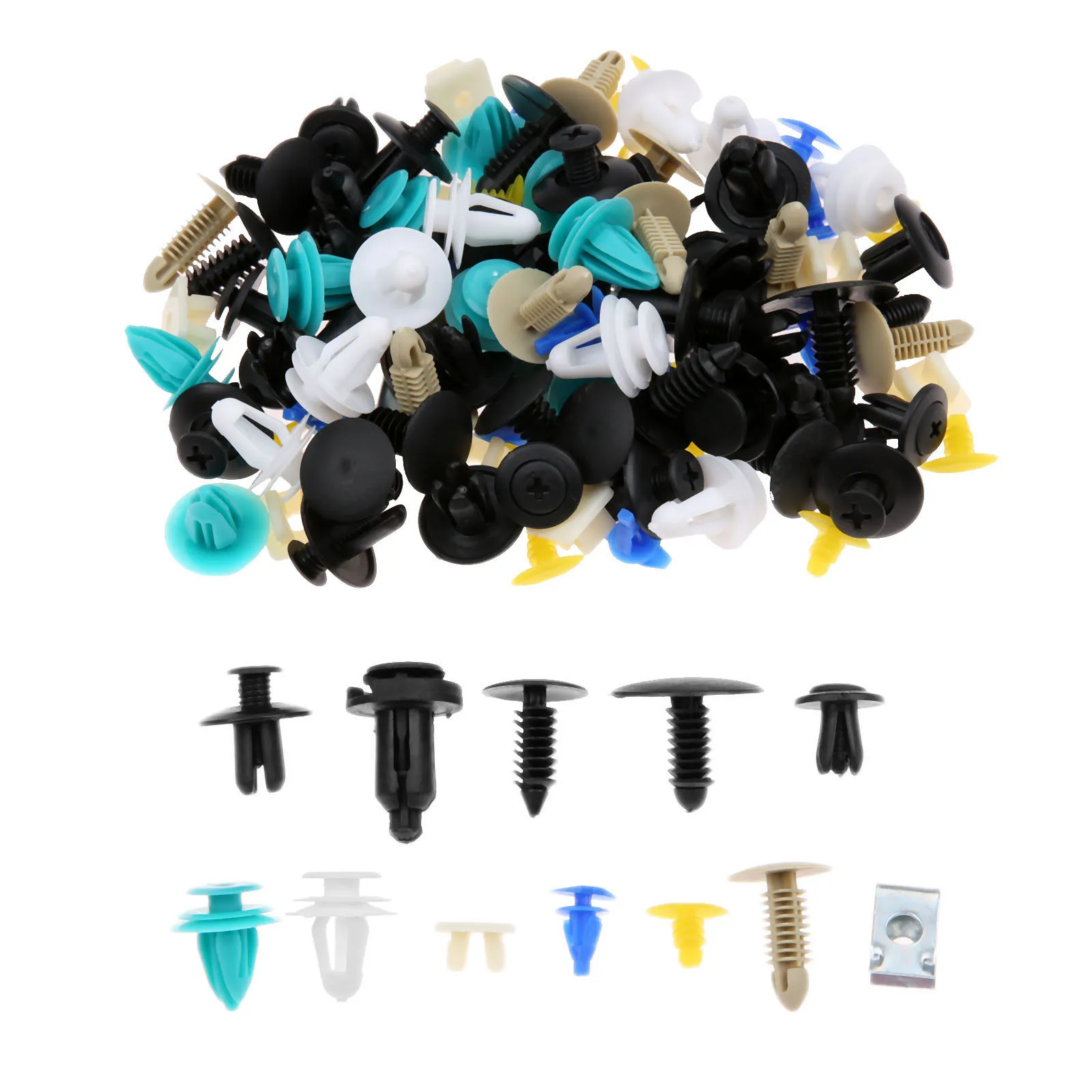 100Pcs 12 Kinds Car Door Trim Panel Clips Fasteners Mixed Auto Bumper Rivet Retainer Push Engine Cover Fender Fastener Clips
100Pcs 12 Kinds Car Door Trim Panel Clips Fasteners Mixed Auto Bumper Rivet Retainer Push Engine Cover Fender Fastener Clips