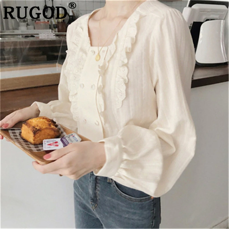RUGOD 2020 Fashion Ruffled Women Blouse for Ladies O-neck Puff Long Sleeve Female Blouses Fashion Sweet Women's Tops
RUGOD 2020 Fashion Ruffled Women Blouse for Ladies O-neck Puff Long Sleeve Female Blouses Fashion Sweet Women's Tops