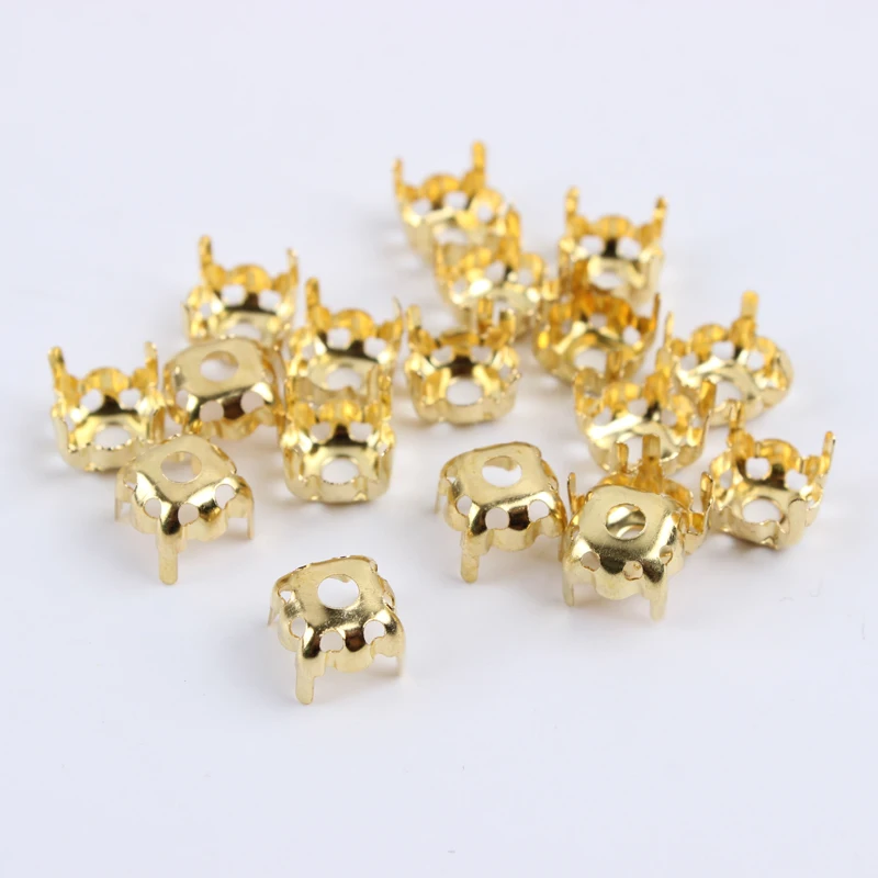 Sew on Empty Claw Fashion Silver/Gold Metal With Open Back Round 4mm-10mm Sew on Rhinestones Claw setting For DIY Fancy stones 
Sew on Empty Claw Fashion Silver/Gold Metal With Open Back Round 4mm-10mm Sew on Rhinestones Claw setting For DIY Fancy stones