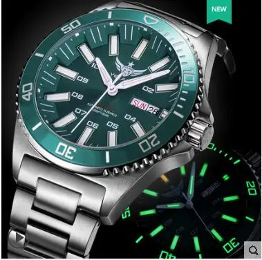 Tritium Watch T100 Yelang Men Automatic Waterproof 300m Japan TOP Movement 24Jewels Rotate Dial Date Day Swim Diver Watch
Tritium Watch T100 Yelang Men Automatic Waterproof 300m Japan TOP Movement 24Jewels Rotate Dial Date Day Swim Diver Watch