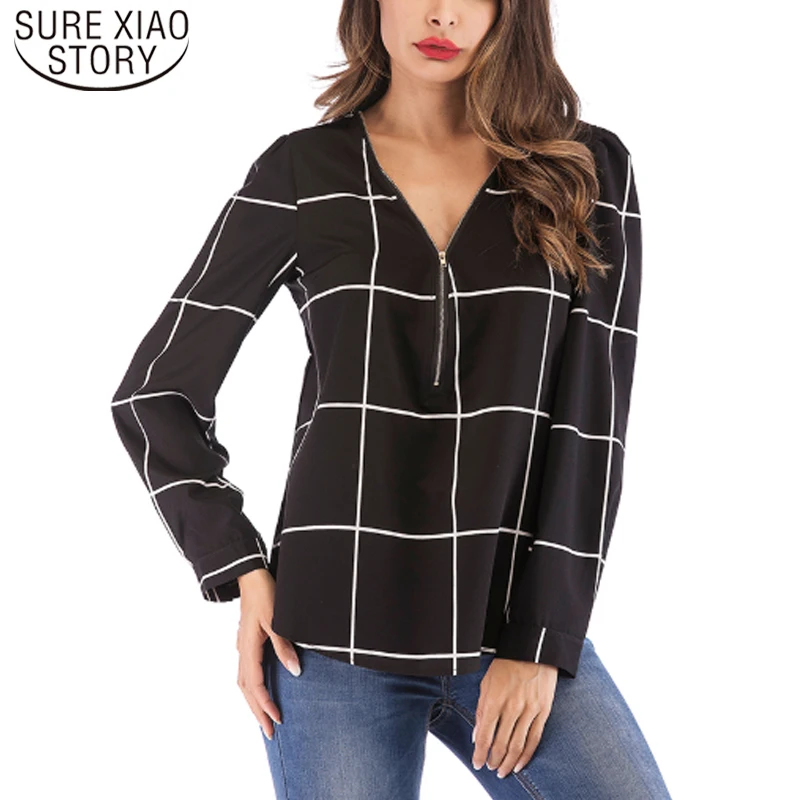 New V-neck Long Sleeve clothing shirt Casual Women Tops Plaid Shirt Ariana Grande Gothic Black Women Tops 4194 50
New V-neck Long Sleeve clothing shirt Casual Women Tops Plaid Shirt Ariana Grande Gothic Black Women Tops 4194 50