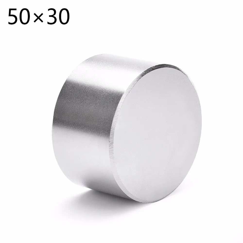 Круглый неодимовый магнит N52 сильный редкоземельный 1 шт. диаметр 50x30 мм оптовая