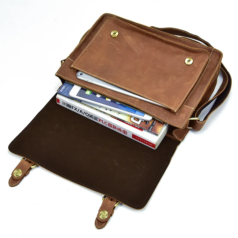 Vintage England Fashion Crazy Horse Leather Satchels Bag Preppy Style School Bags Genuine Leather Men Messenger Bags
Vintage England Fashion Crazy Horse Leather Satchels Bag Preppy Style School Bags Genuine Leather Men Messenger Bags