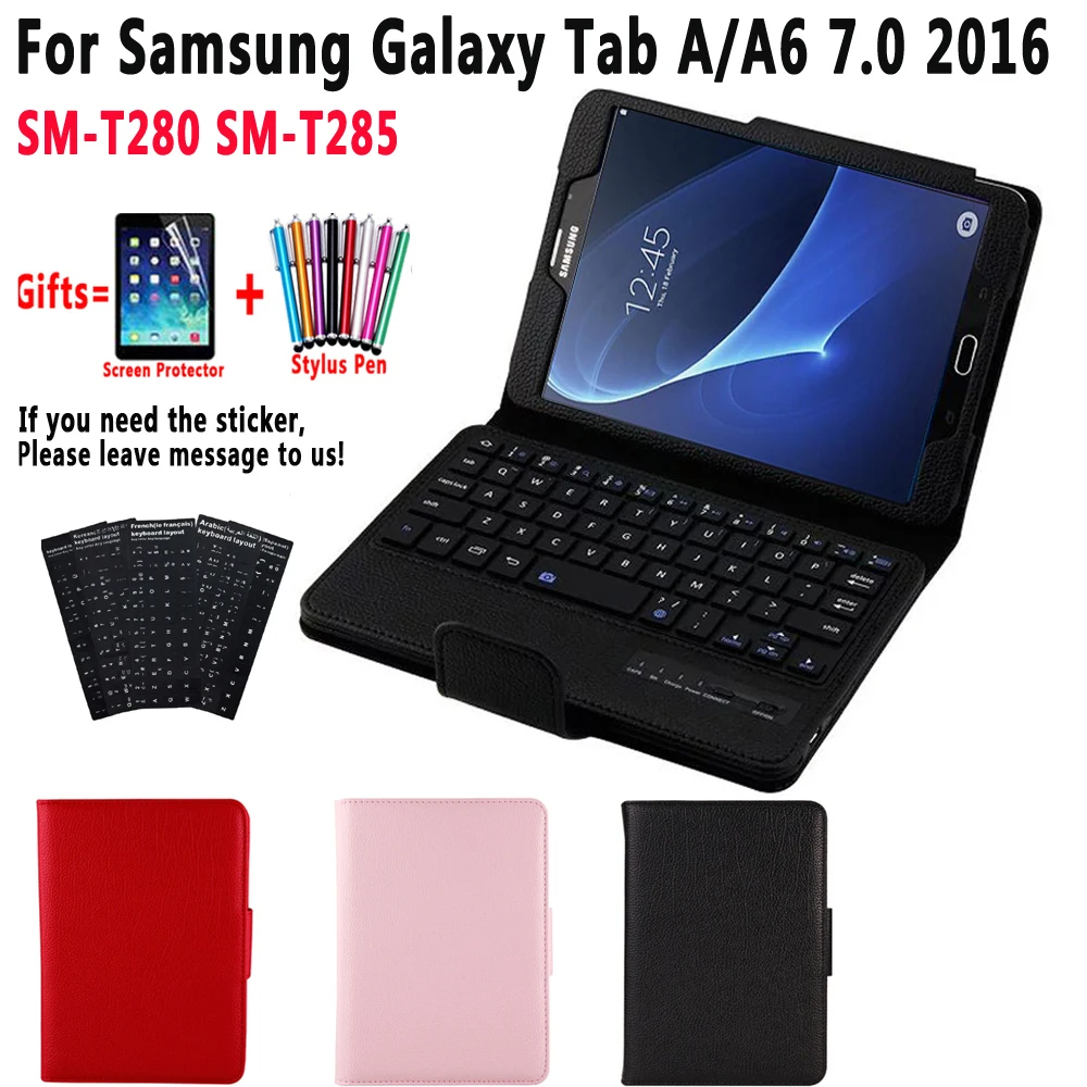 SM-T280 SM-T285 Cover Detach Bluetooth Keyboard Case for Samsung Galaxy Tab A A6 7.0 7 inch 2016 T280 T285 Case with Keyboard
SM-T280 SM-T285 Cover Detach Bluetooth Keyboard Case for Samsung Galaxy Tab A A6 7.0 7 inch 2016 T280 T285 Case with Keyboard
