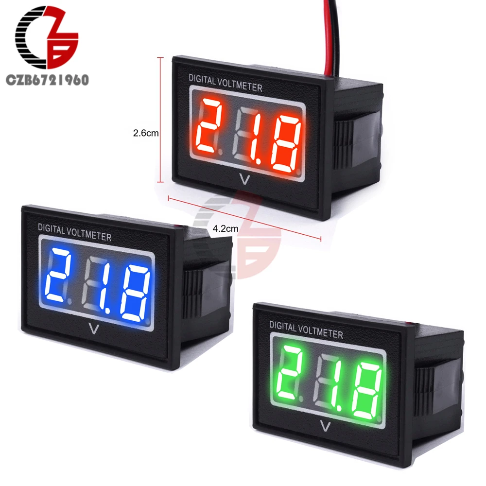 IP68 Waterproof LED Digital Voltmeter DC 2.5-30V Sports Car Motorcycle Electric Bicycle Voltage Tester Detector Monitor 5V 12V
IP68 Waterproof LED Digital Voltmeter DC 2.5-30V Sports Car Motorcycle Electric Bicycle Voltage Tester Detector Monitor 5V 12V