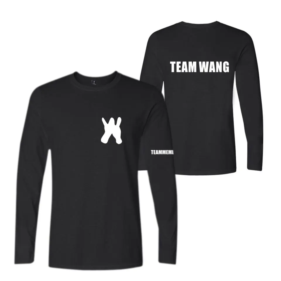 Женская/мужская футболка с длинным рукавом в стиле хип хоп Jackson Wang TEAM GOT7|Мужские