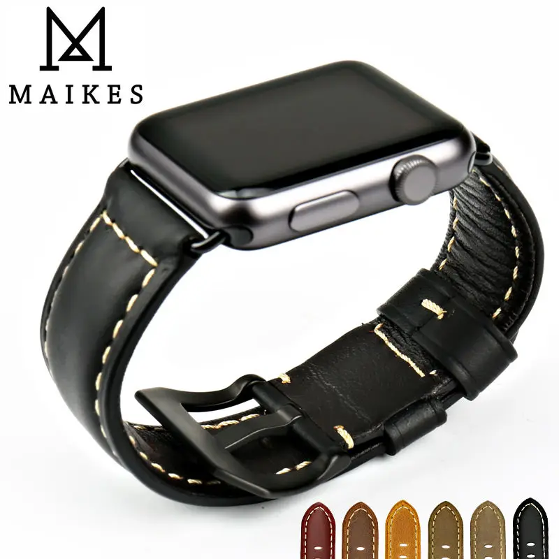 MAIKES Good quality genuine leather watch band for apple watch strap 44mm 40mm 42mm 38mm iwatch series 4 3 2 watchbands
MAIKES Good quality genuine leather watch band for apple watch strap 44mm 40mm 42mm 38mm iwatch series 4 3 2 watchbands