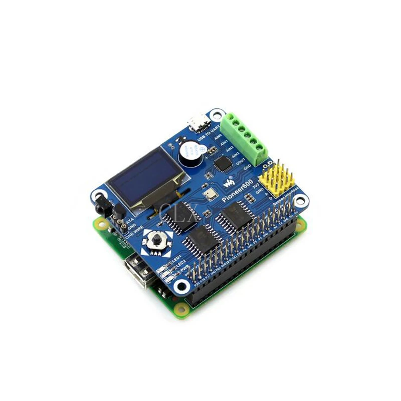 Raspberry Pi Expansion Board Pioneer600 Supports Raspberry Pi 3 B/ 2 B/ A+/B+ 0.96inch OLED Display CP2102 USB TO UART
Raspberry Pi Expansion Board Pioneer600 Supports Raspberry Pi 3 B/ 2 B/ A+/B+ 0.96inch OLED Display CP2102 USB TO UART