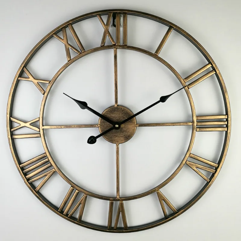 80CM North Europe Brief Creative Wall Clock Roman Numerals Retro Iron Watches Antique Klok Wedding Decorations Wall Clocks
80CM North Europe Brief Creative Wall Clock Roman Numerals Retro Iron Watches Antique Klok Wedding Decorations Wall Clocks