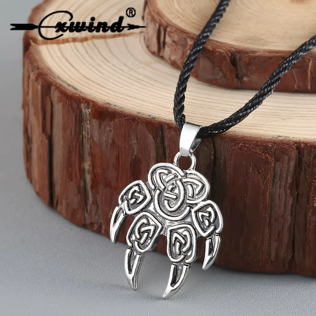 Cxwind Vintage Slavic Pendant Veles God Symbol Warding Knot Bear Paw Necklace Talisman Amulet Viking Pendant Necklaces Jewelry
Cxwind Vintage Slavic Pendant Veles God Symbol Warding Knot Bear Paw Necklace Talisman Amulet Viking Pendant Necklaces Jewelry