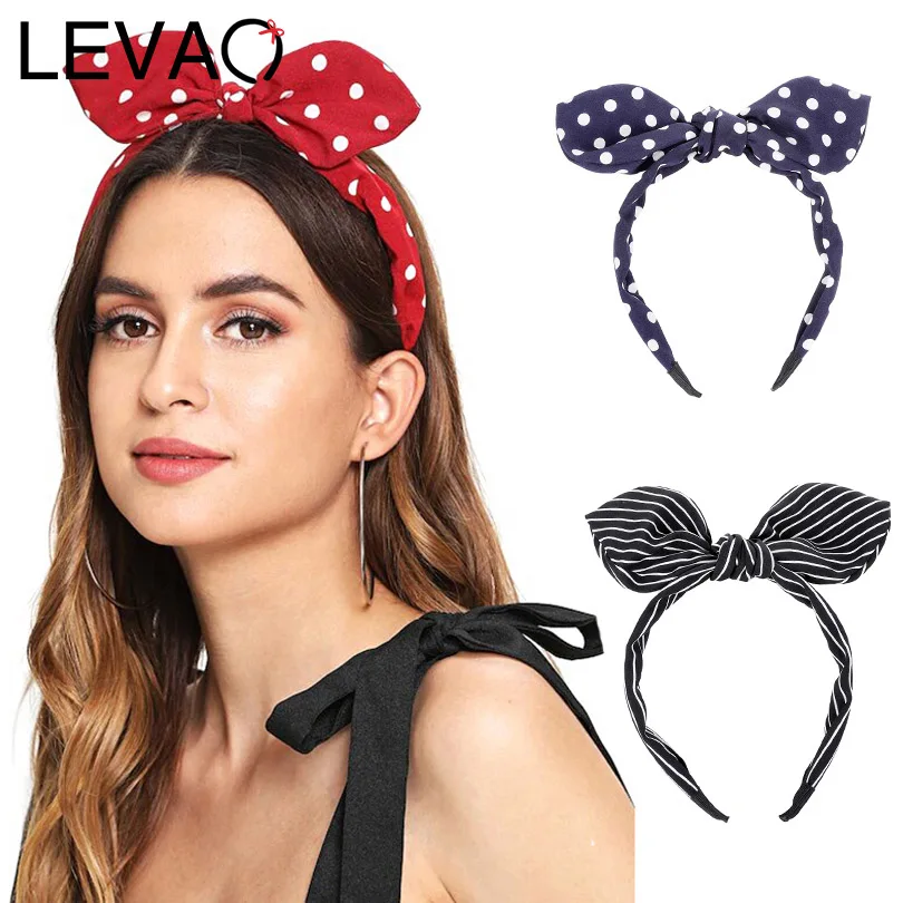 LEVAO Western Style Stripe Bow Plaid Bezel Turban Bunny Ears Women Polka Dot Headbands Hairbands Girls Hair Accessories Headwear
LEVAO Western Style Stripe Bow Plaid Bezel Turban Bunny Ears Women Polka Dot Headbands Hairbands Girls Hair Accessories Headwear