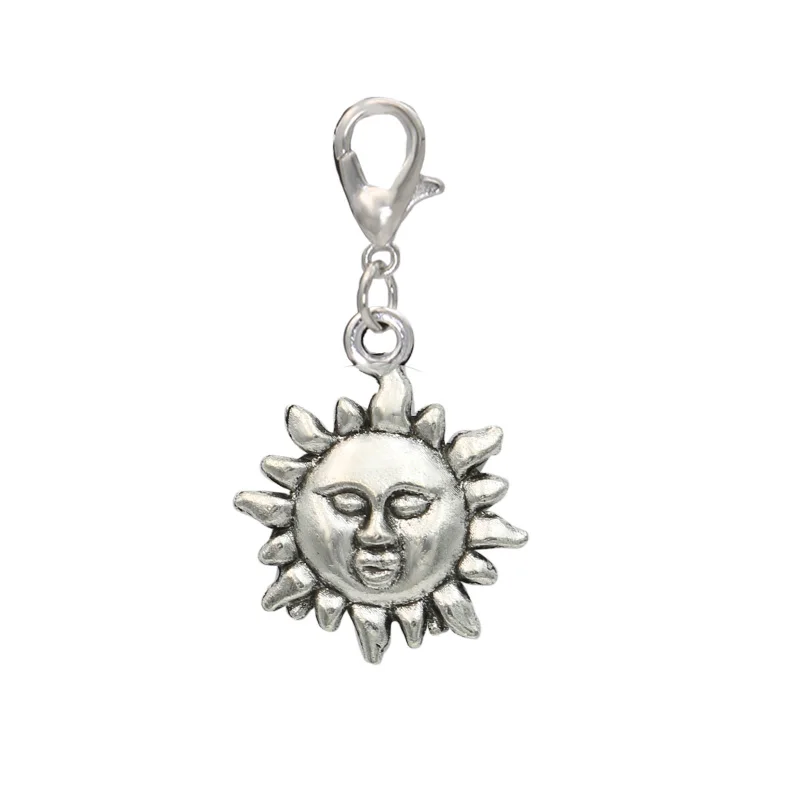 5Pcs Antique Silver Plated Sun Charm Lobster Clasp for Jewelry Making Bracelet Accessories Handmade 34x20mm
5Pcs Antique Silver Plated Sun Charm Lobster Clasp for Jewelry Making Bracelet Accessories Handmade 34x20mm