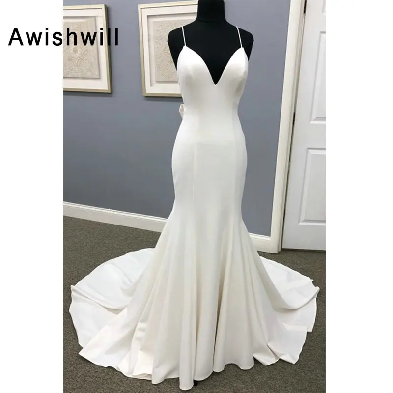 2020 Mermaid Wedding Dress for Women Spaghetti Strap Backless Simple Wedding Gown Elegant Bridal Dress Vestidos de Novia
2020 Mermaid Wedding Dress for Women Spaghetti Strap Backless Simple Wedding Gown Elegant Bridal Dress Vestidos de Novia