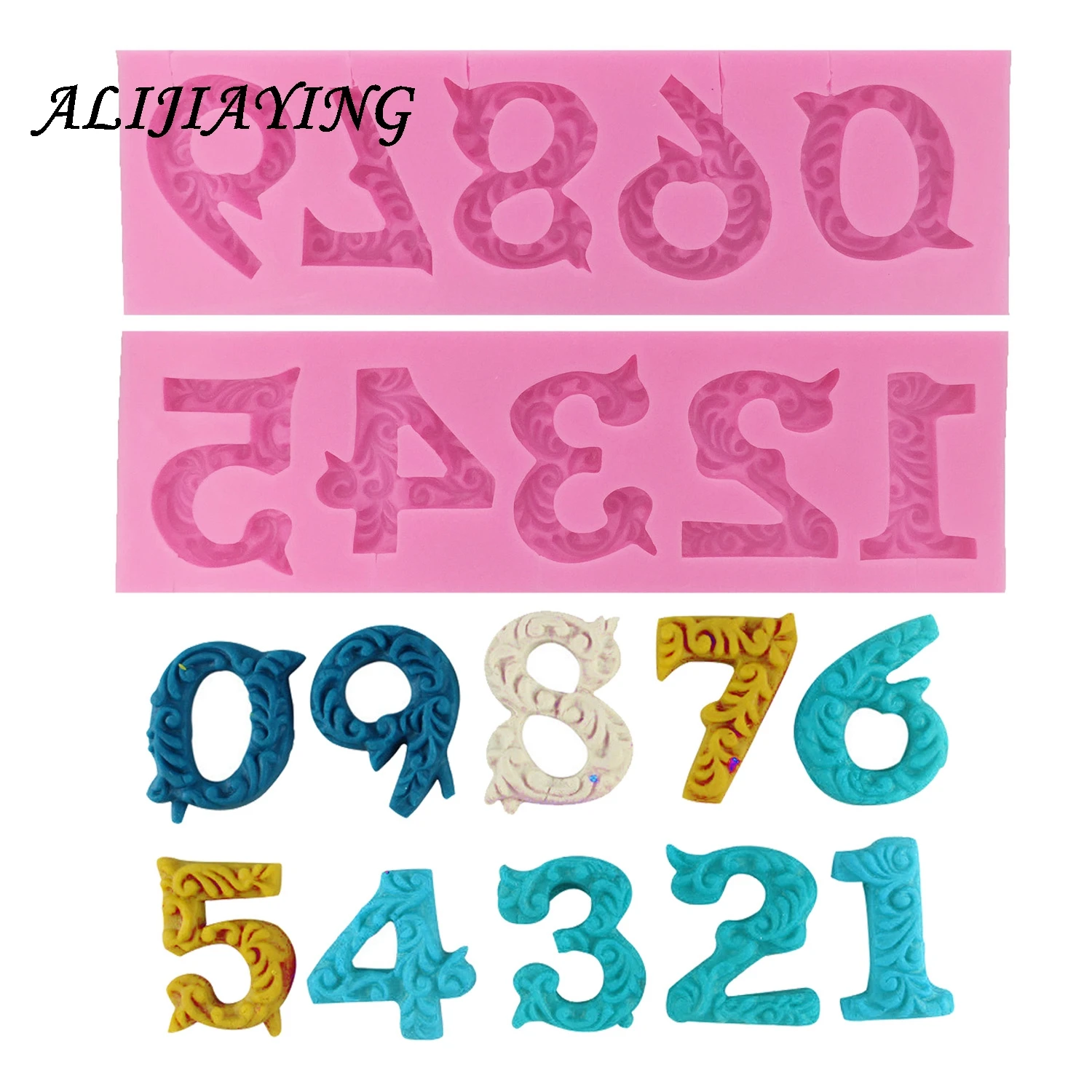 2Pcs/set Numbers 3D Silicone Mold for Fondant Cake Chocolate Lollipop Mould Cookware Non-Stick Birthday Cake Decor D1485
2Pcs/set Numbers 3D Silicone Mold for Fondant Cake Chocolate Lollipop Mould Cookware Non-Stick Birthday Cake Decor D1485