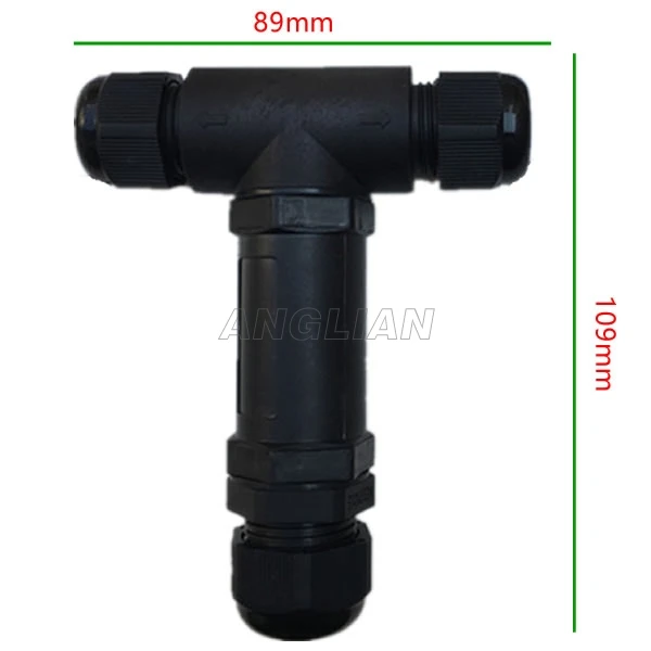 T Connector 2 pin 3pin 4pin IP67 Waterproof cable Connector Terminal Electrical wire quick plug Screw LED Lighting 10 units
T Connector 2 pin 3pin 4pin IP67 Waterproof cable Connector Terminal Electrical wire quick plug Screw LED Lighting 10 units