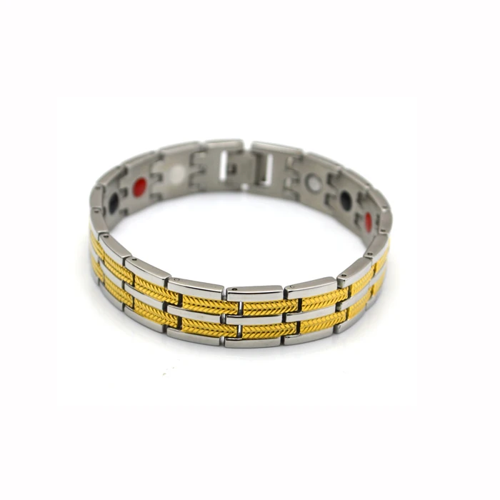 Healing Magnetic Bracelets Gold & Silver Color 316L Stainless Steel Bracelet For Mens With FIR Germanium Health Bangles SS008B
Healing Magnetic Bracelets Gold & Silver Color 316L Stainless Steel Bracelet For Mens With FIR Germanium Health Bangles SS008B